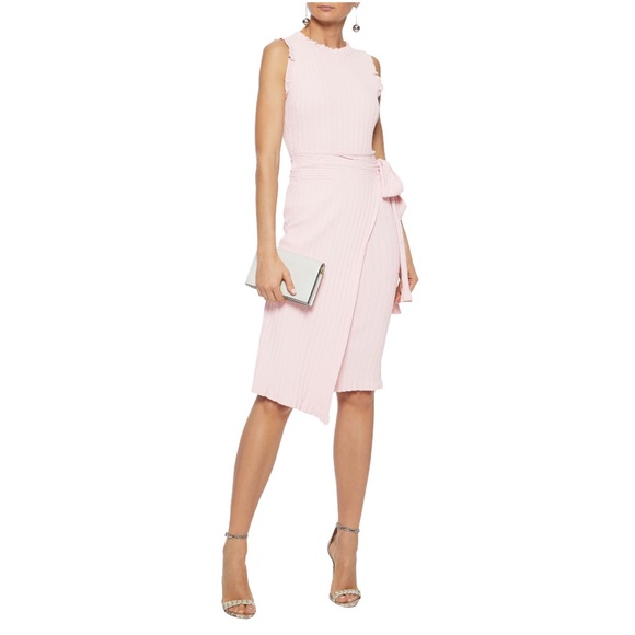Milly Dresses & Skirts - Milly Ribbed-Knit Wrap Dress